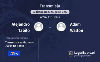 Alejandro Tabilo - Adam Walton gdzie oglądać?