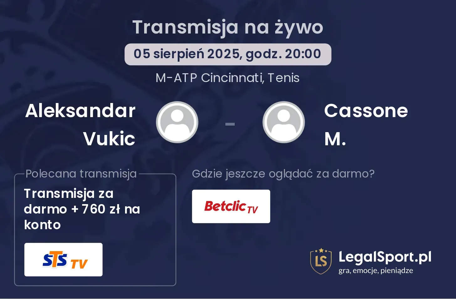 Aleksandar Vukic - Cassone M. gdzie oglądać?