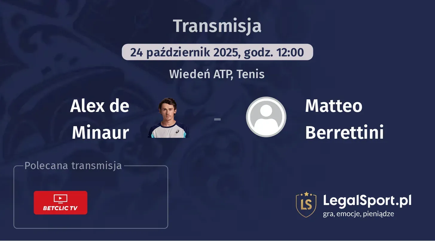 Alex de Minaur - Matteo Berrettini gdzie oglądać?