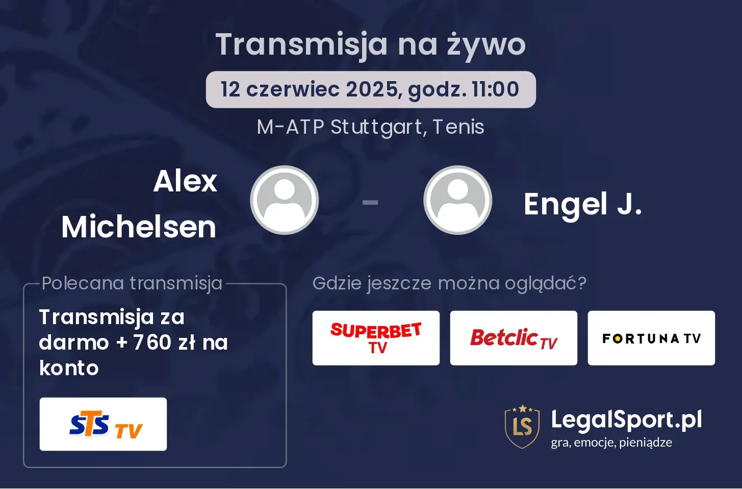 Alex Michelsen - Engel J. gdzie oglądać transmisję?