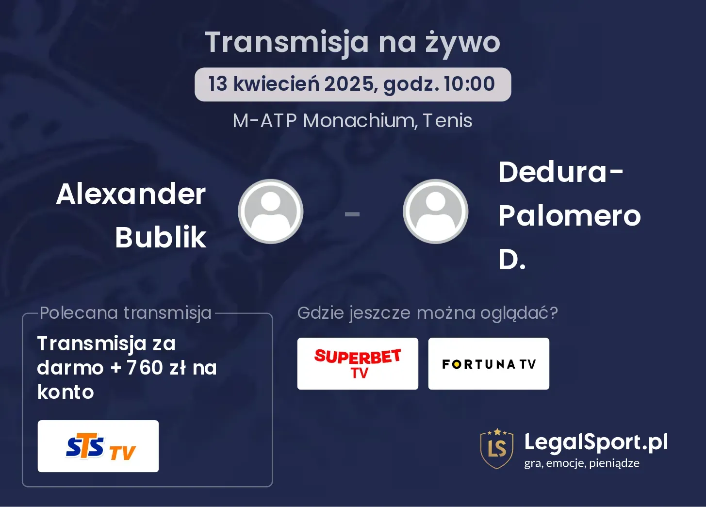 Alexander Bublik - Dedura-Palomero D. gdzie oglądać?