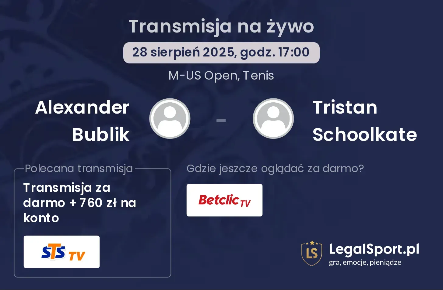 Alexander Bublik - Tristan Schoolkate gdzie oglądać?