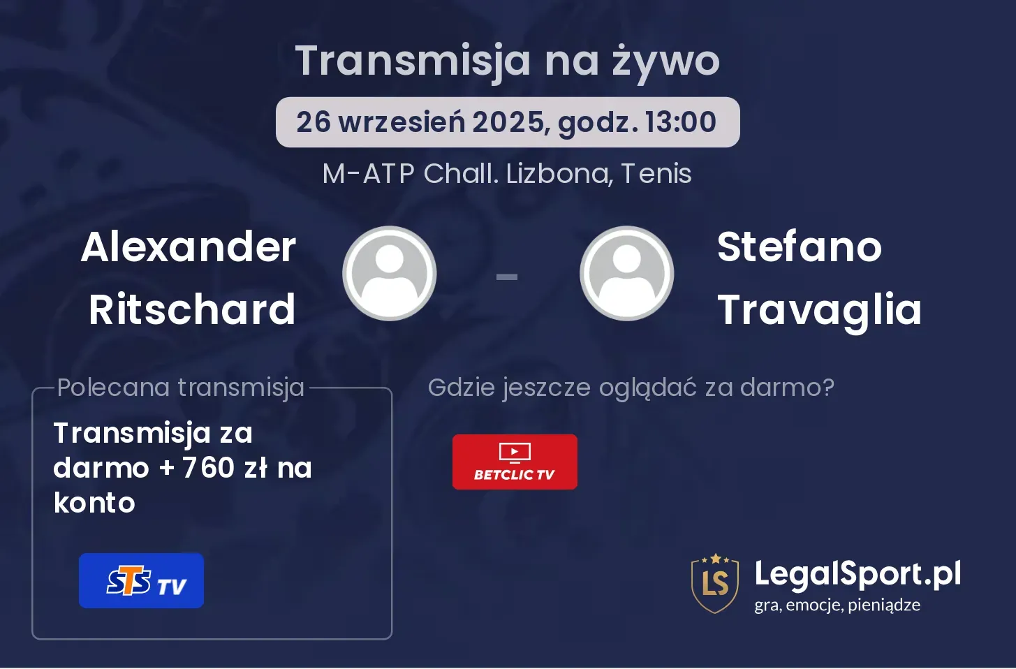 Alexander Ritschard - Stefano Travaglia gdzie oglądać?