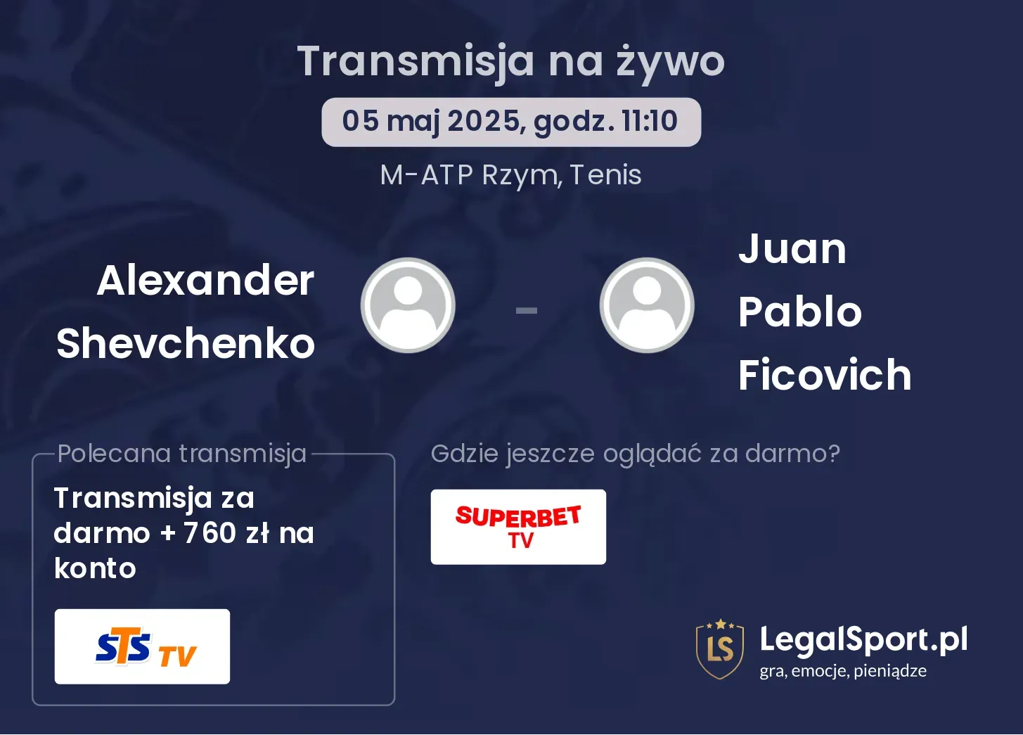 Alexander Shevchenko - Juan Pablo Ficovich gdzie oglądać?