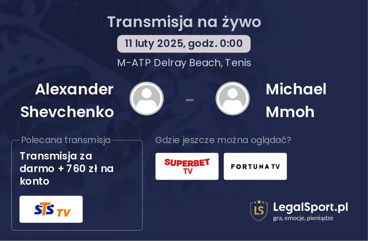 Alexander Shevchenko - Michael Mmoh gdzie oglądać?