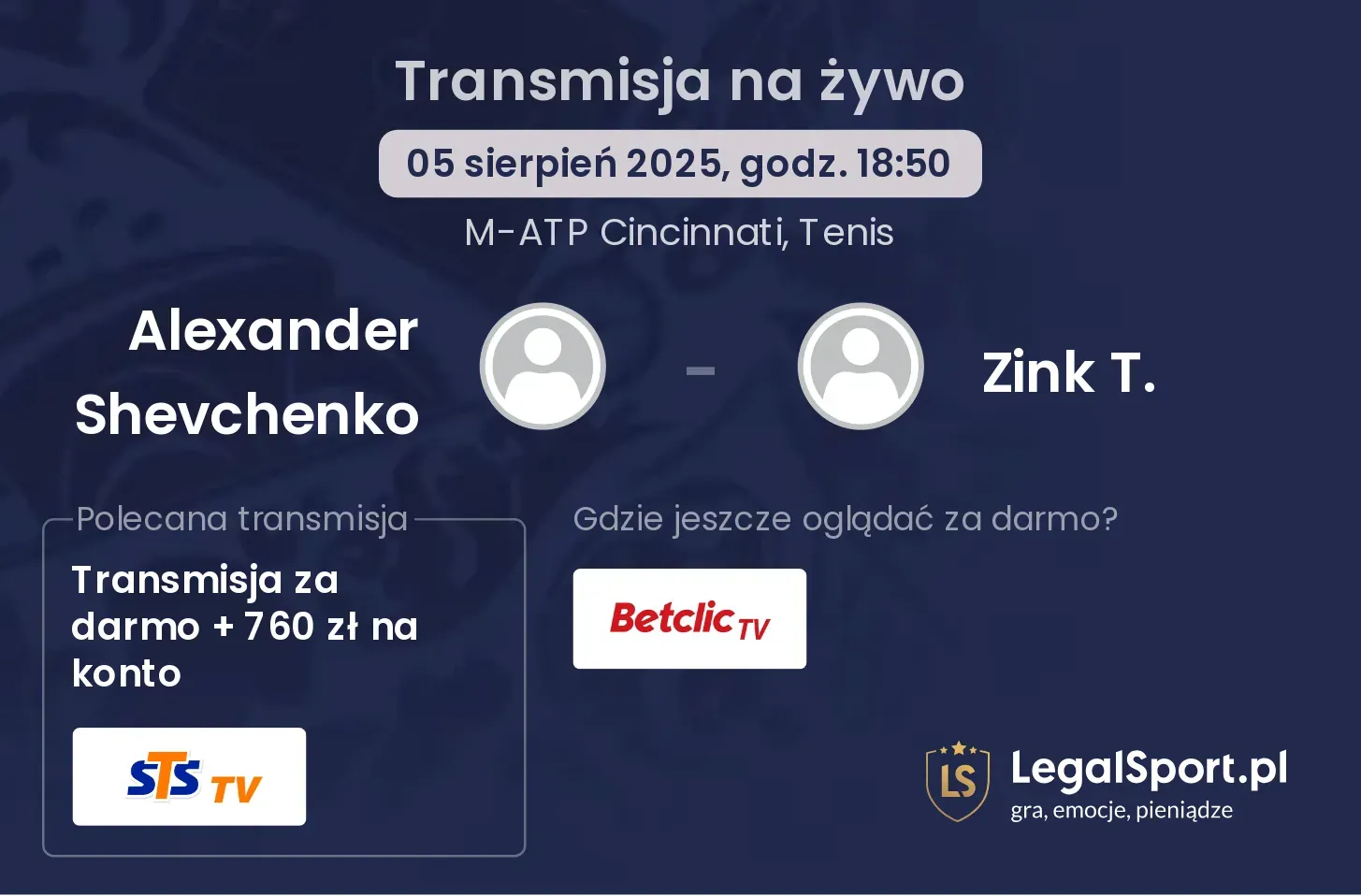 Alexander Shevchenko - Zink T. gdzie oglądać?