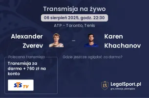 Alexander Zverev - Karen Khachanov gdzie oglądać?