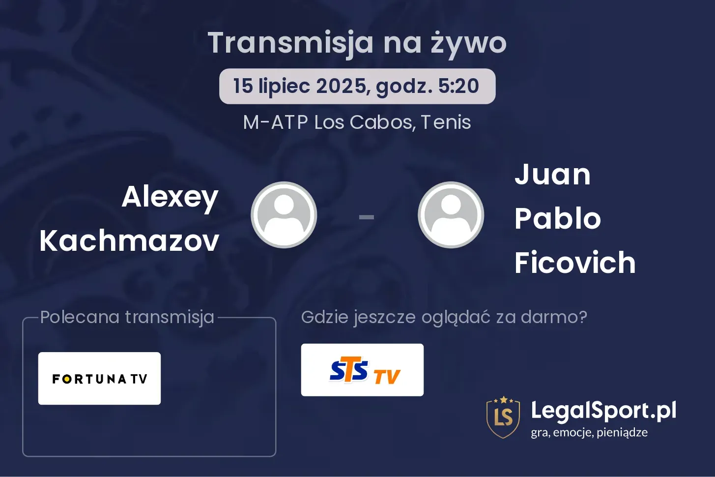 Alexey Kachmazov - Juan Pablo Ficovich gdzie oglądać?