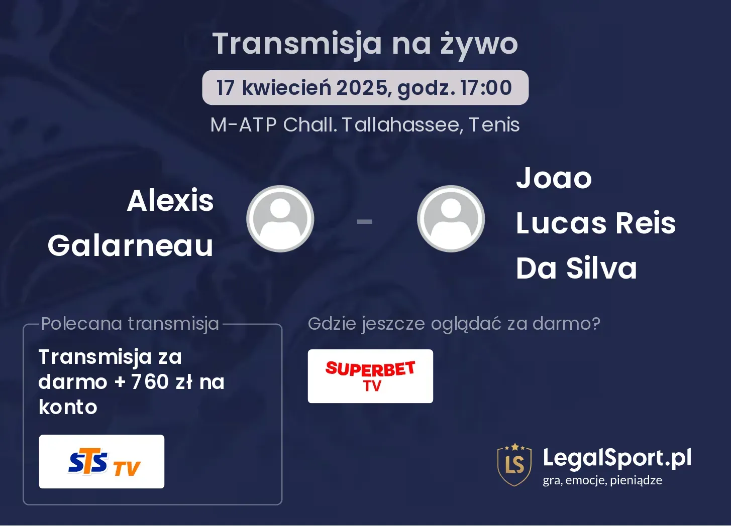 Alexis Galarneau - Joao Lucas Reis Da Silva gdzie oglądać?