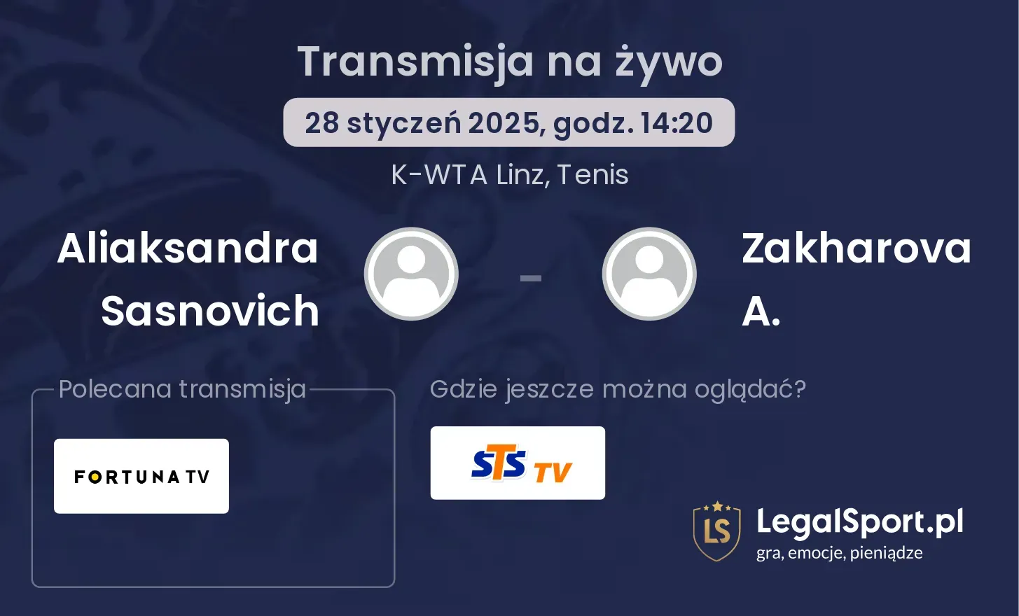 Aliaksandra Sasnovich - Zakharova A. gdzie oglądać?