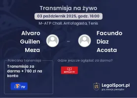 Alvaro Guillen Meza - Facundo Diaz Acosta gdzie oglądać?