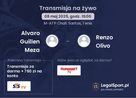 Alvaro Guillen Meza - Renzo Olivo gdzie oglądać transmisję?