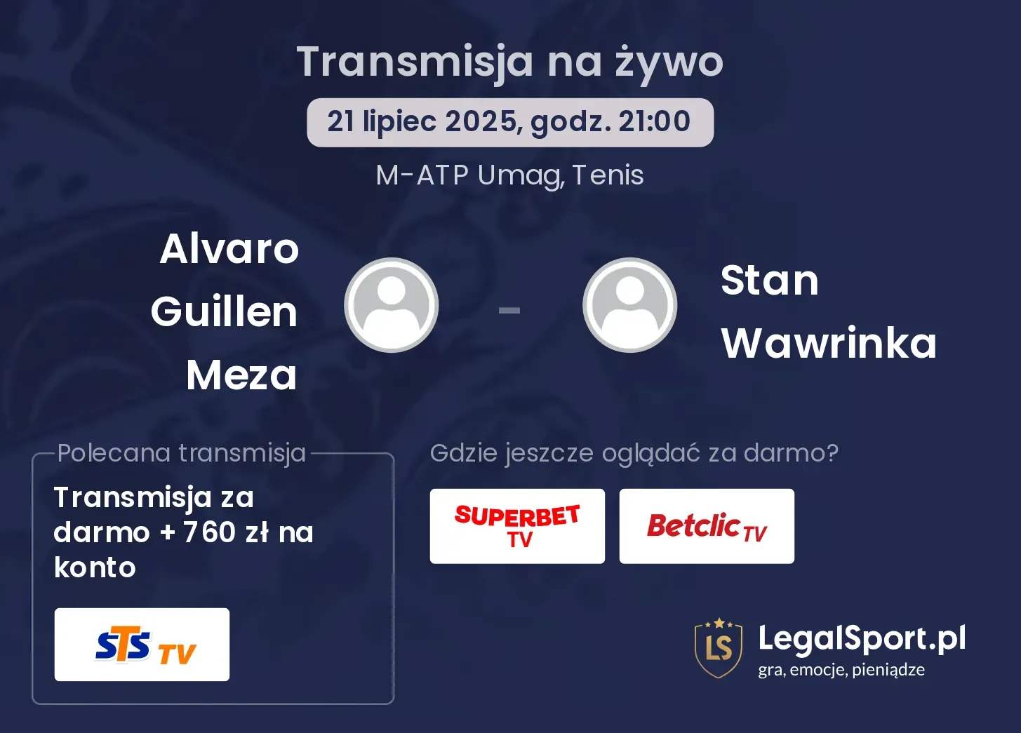 Alvaro Guillen Meza - Stan Wawrinka gdzie oglądać?