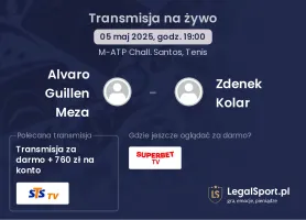 Alvaro Guillen Meza - Zdenek Kolar gdzie oglądać transmisję?