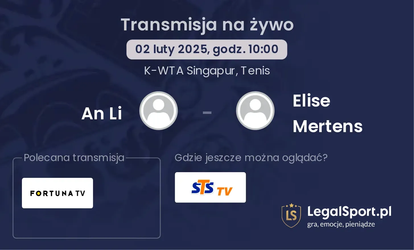 An Li - Elise Mertens gdzie oglądać?