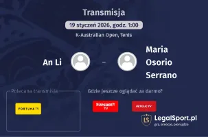 An Li - Maria Osorio Serrano gdzie oglądać? (19.01)