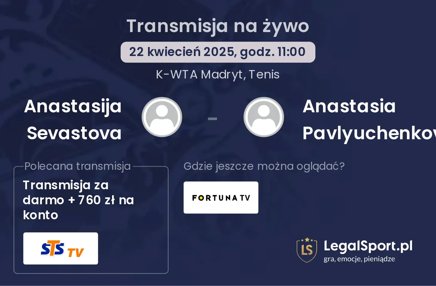Anastasija Sevastova - Anastasia Pavlyuchenkova gdzie oglądać transmisję?