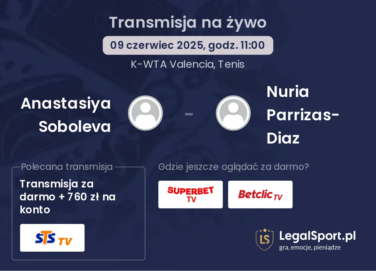 Anastasiya Soboleva - Nuria Parrizas-Diaz gdzie oglądać?
