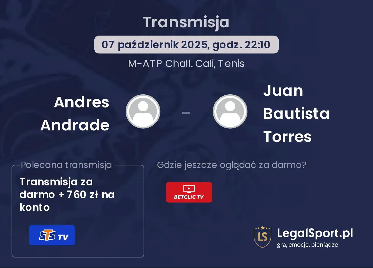 Andres Andrade - Juan Bautista Torres Transmisje