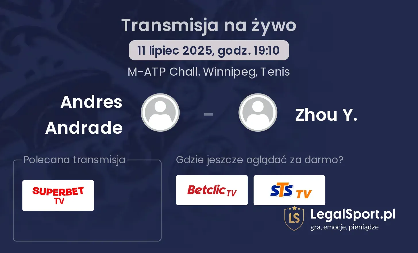 Andres Andrade - Zhou Y. transmisja na żywo