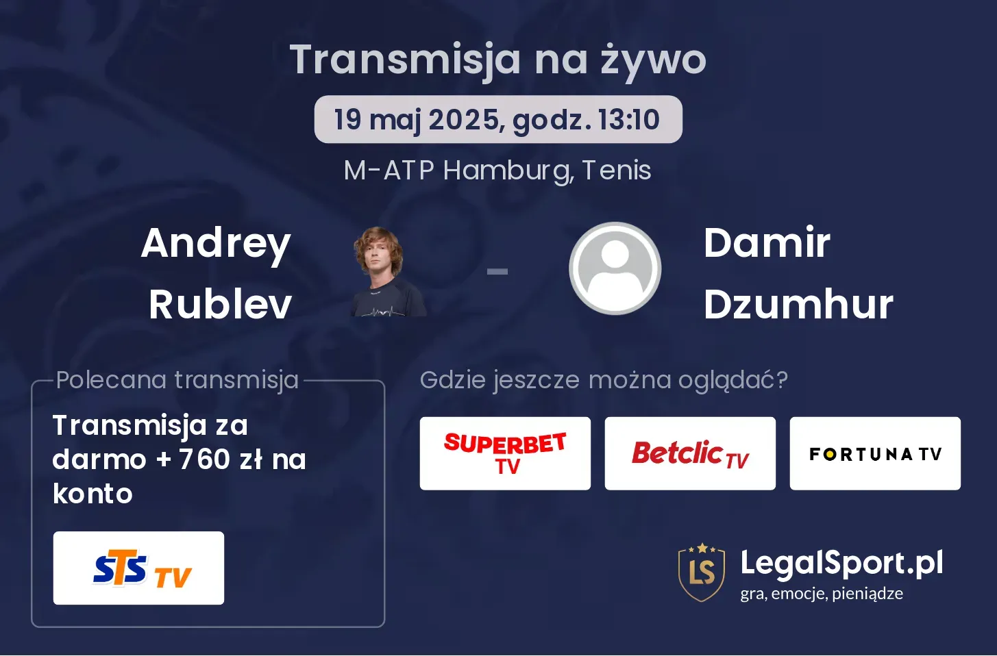 Andrey Rublev - Damir Dzumhur gdzie oglądać?