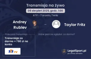 Andrey Rublev - Taylor Fritz gdzie oglądać?