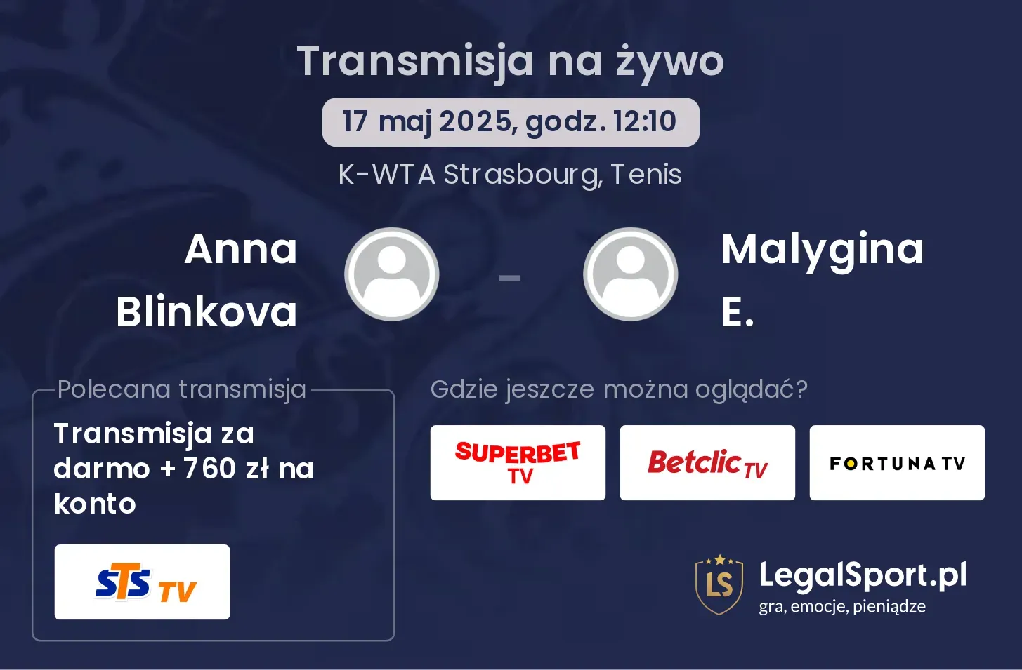 Anna Blinkova - Malygina E. transmisja na żywo