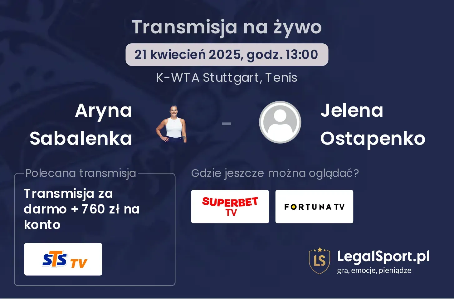 Aryna Sabalenka - Jelena Ostapenko gdzie oglądać transmisję?