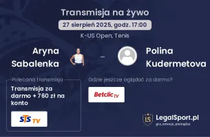 Aryna Sabalenka - Polina Kudermetova gdzie oglądać?