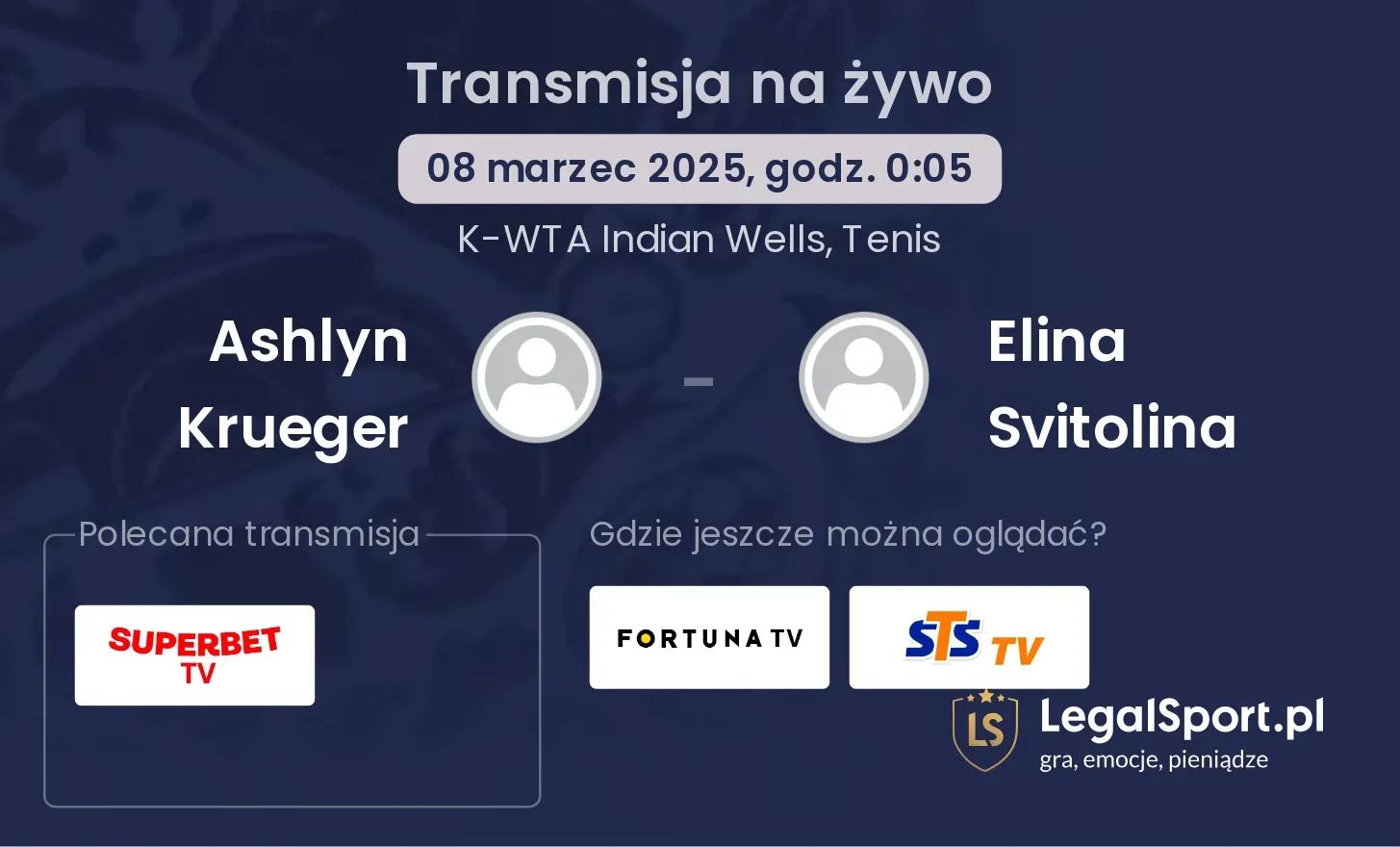 Ashlyn Krueger - Elina Svitolina gdzie oglądać?