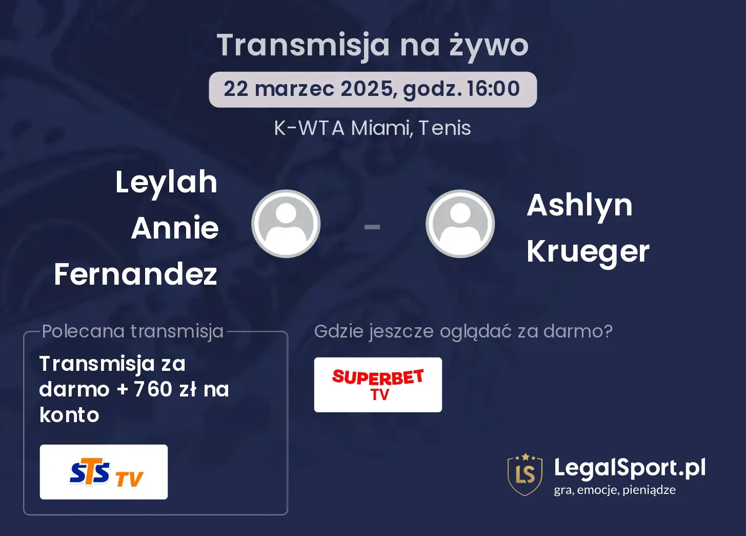 Leylah Annie Fernandez - Ashlyn Krueger gdzie oglądać?