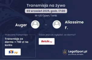 Auger - Aliassime F. gdzie oglądać?