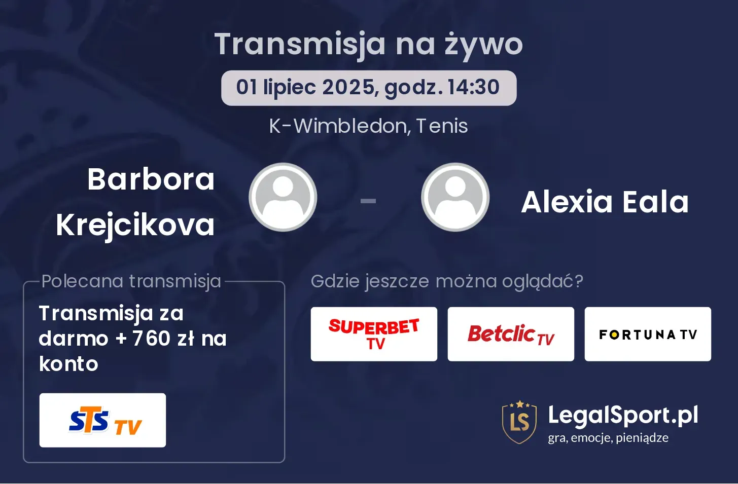 Barbora Krejcikova - Alexia Eala gdzie oglądać?