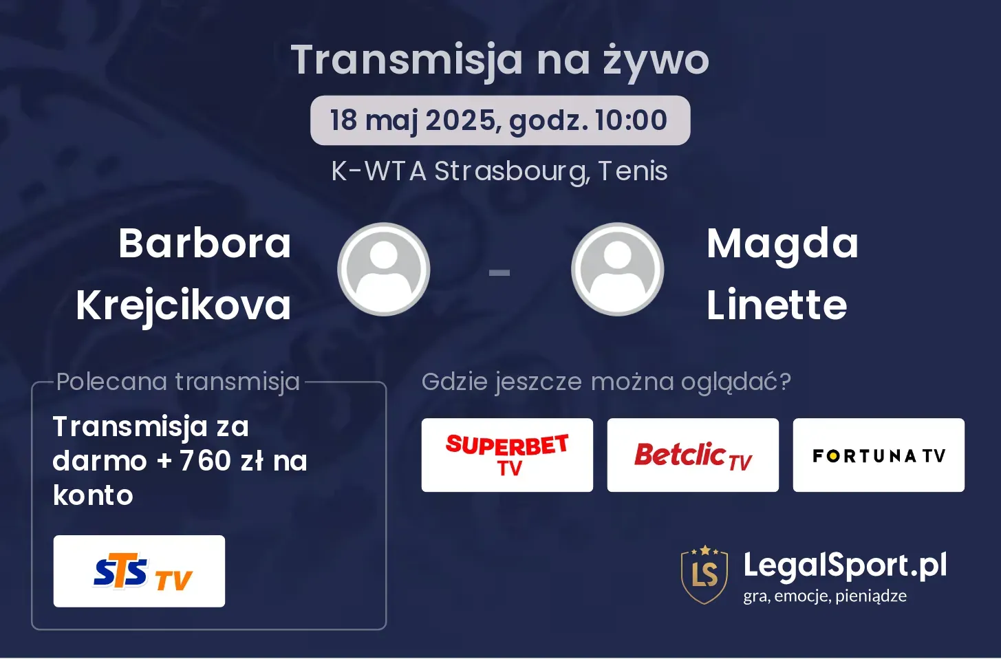 Barbora Krejcikova - Magda Linette gdzie oglądać transmisję?