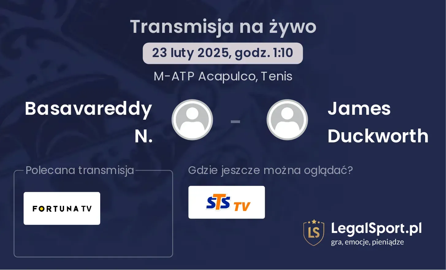 Basavareddy N. - James Duckworth gdzie oglądać?