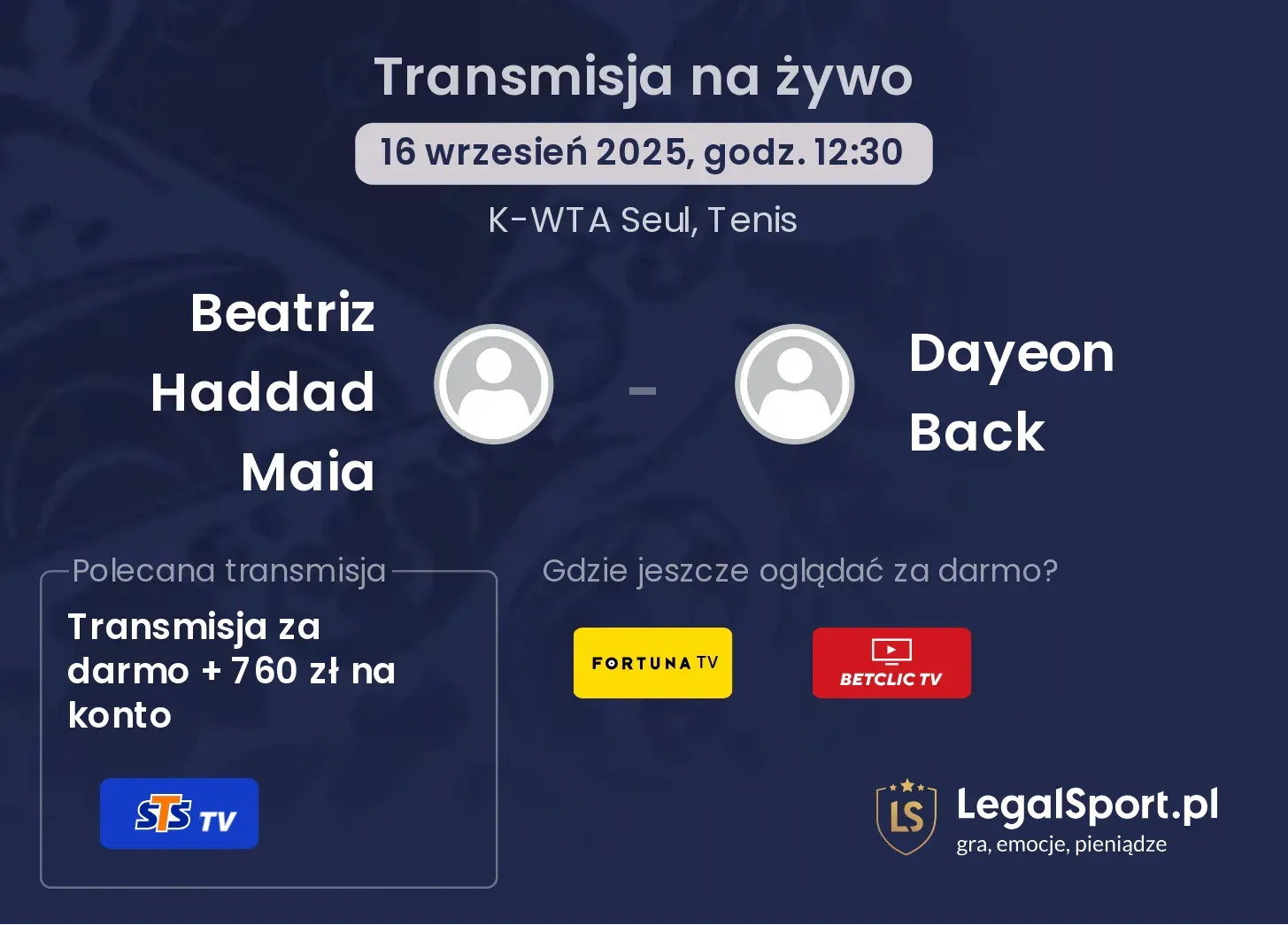 Beatriz Haddad Maia - Dayeon Back gdzie oglądać?