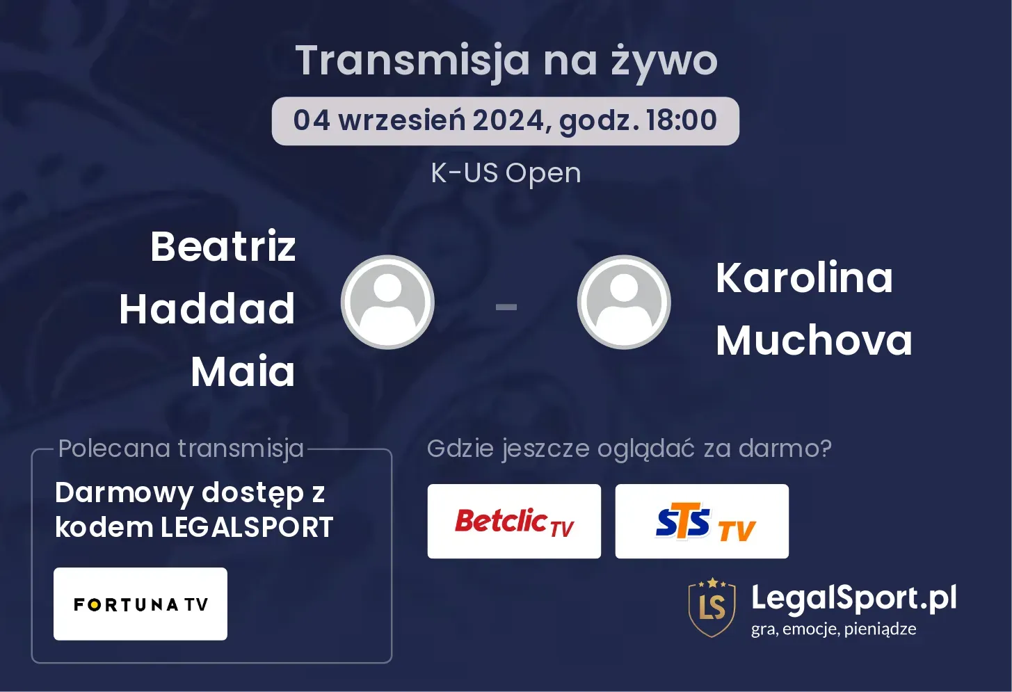 Beatriz Haddad Maia - Karolina Muchova gdzie oglądać? 04.09, godz. 18:00