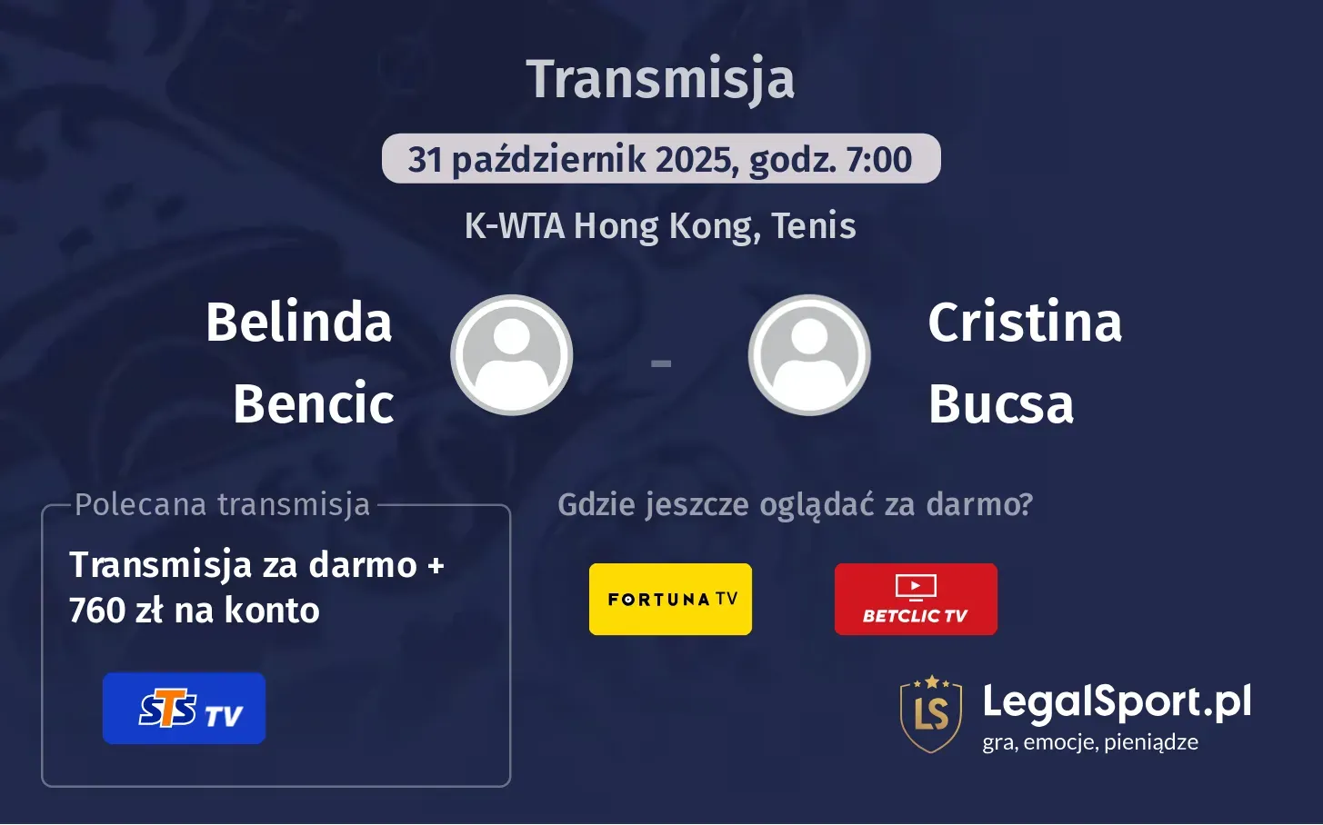 Belinda Bencic - Cristina Bucsa Transmisje