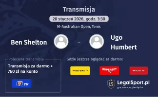 Ben Shelton - Ugo Humbert gdzie oglądać? (20.01)