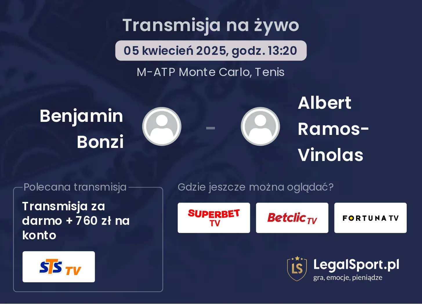 Benjamin Bonzi - Albert Ramos-Vinolas gdzie oglądać?