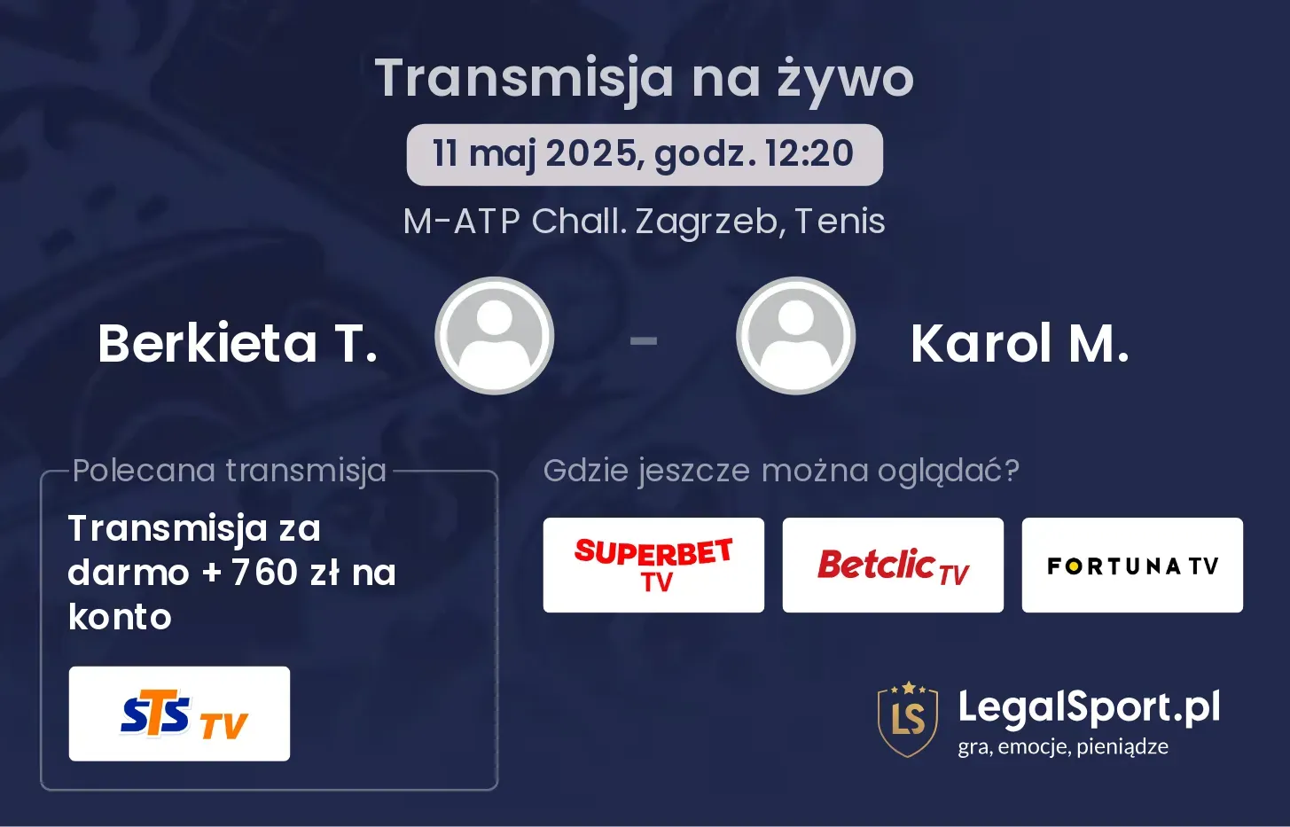 Berkieta T. - Karol M. transmisja na żywo