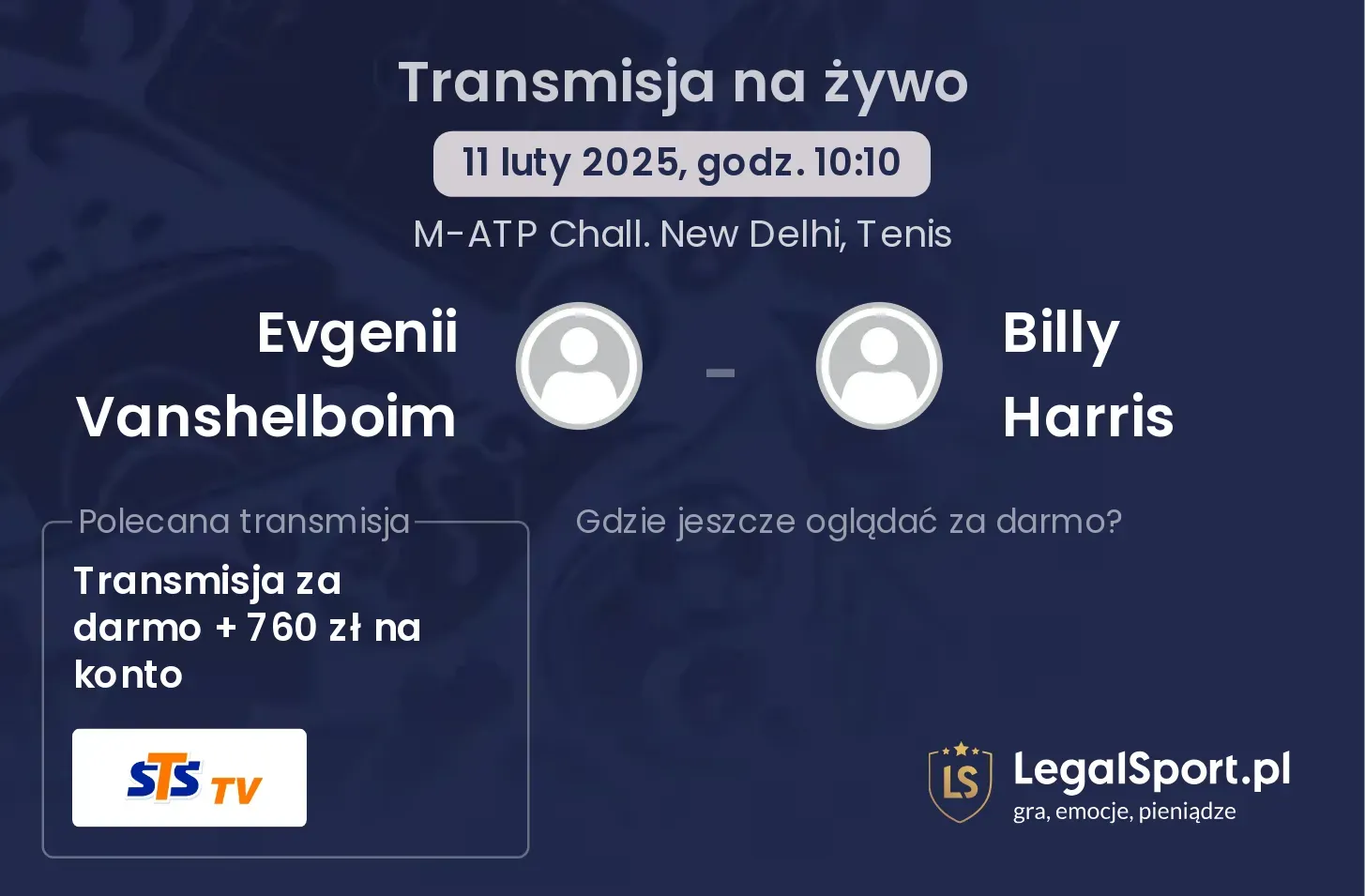 Evgenii Vanshelboim - Billy Harris gdzie oglądać?