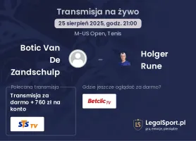 Botic Van De Zandschulp - Holger Rune gdzie oglądać?