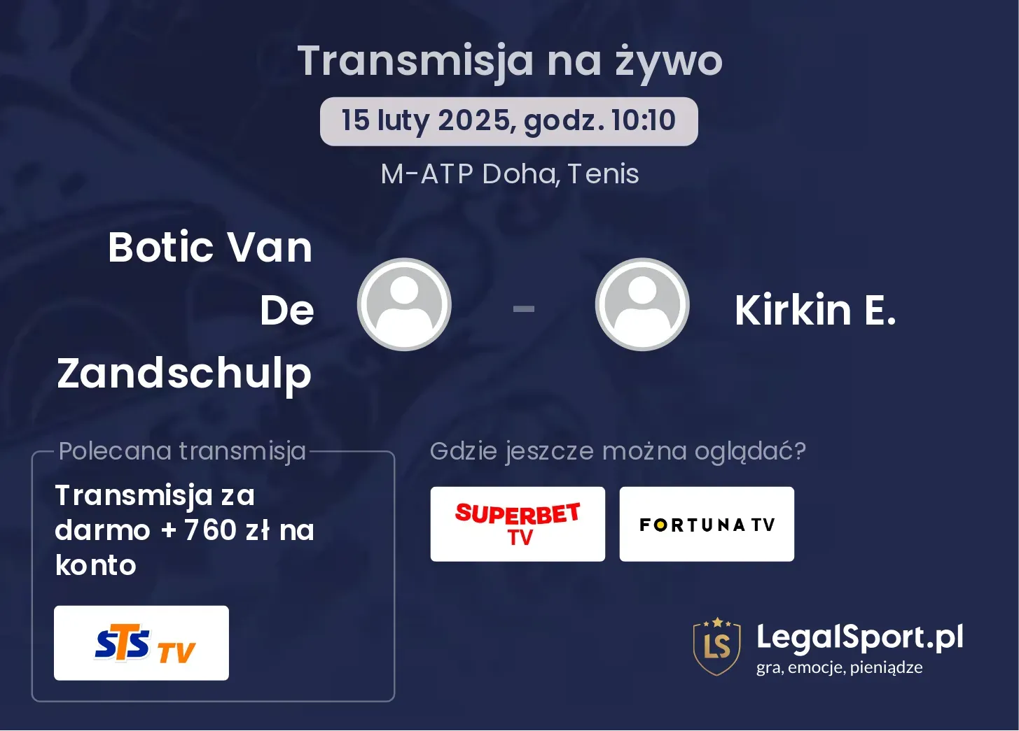 Botic Van De Zandschulp - Kirkin E. gdzie oglądać?