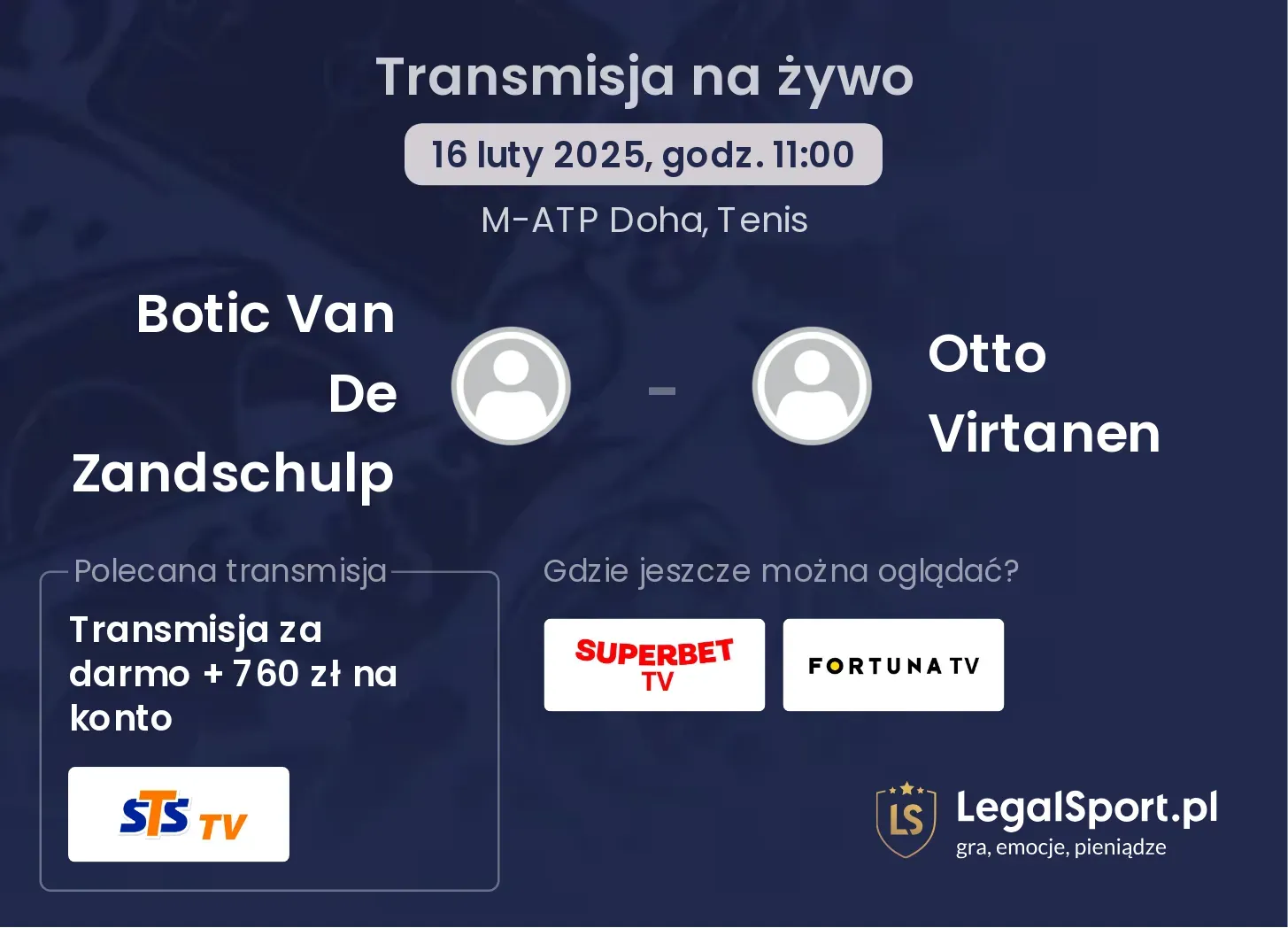Botic Van De Zandschulp - Otto Virtanen gdzie oglądać?