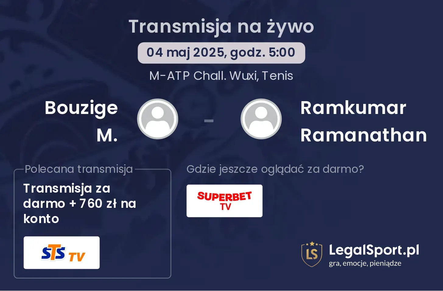 Bouzige M. - Ramkumar Ramanathan gdzie oglądać?