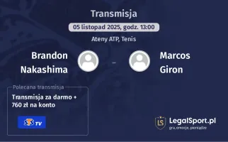 Brandon Nakashima - Marcos Giron gdzie oglądać? (05.11)