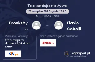 Brooksby J. - Flavio Cobolli gdzie oglądać?