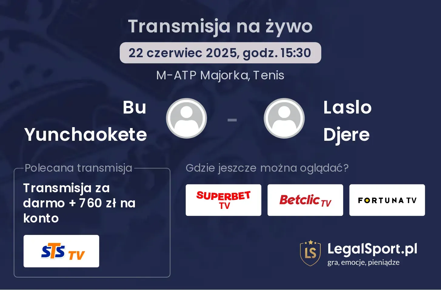 Bu Yunchaokete - Laslo Djere transmisja na żywo