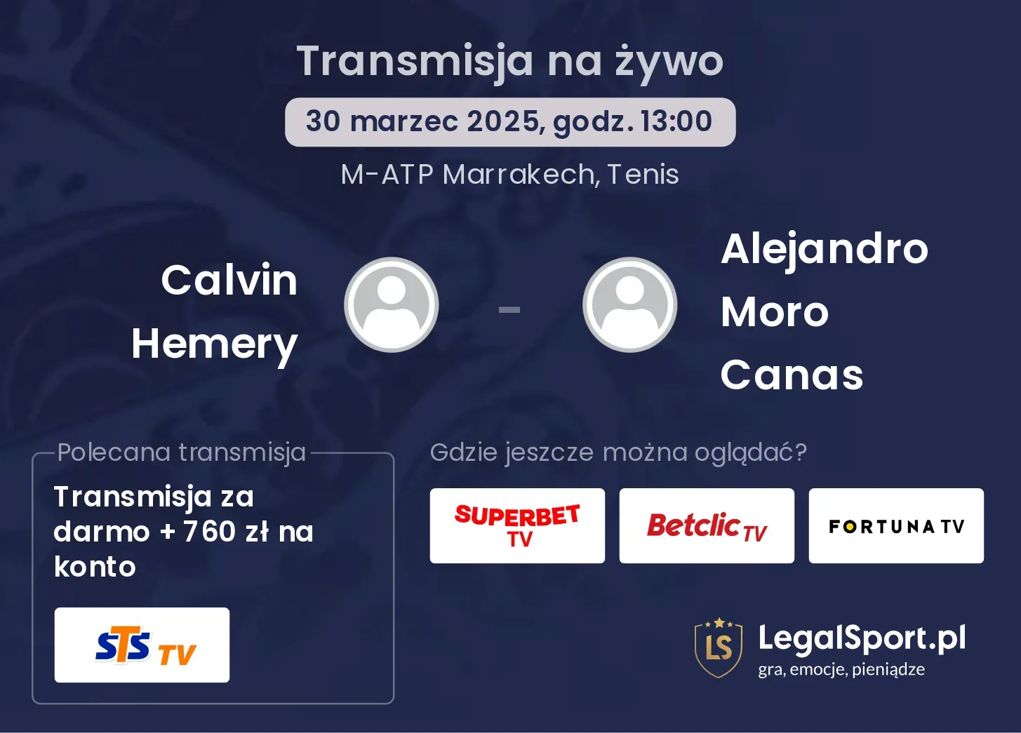 Calvin Hemery - Alejandro Moro Canas gdzie oglądać transmisję?